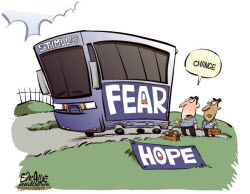 090212 Fear is Change from Hope Political Cartoon