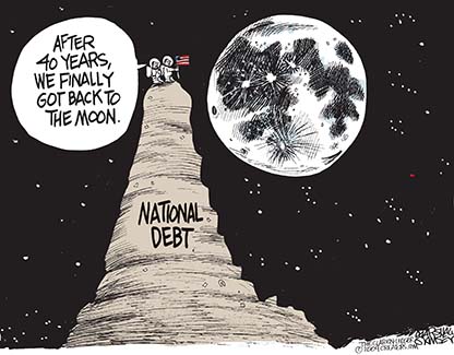 National Debt to the Moon