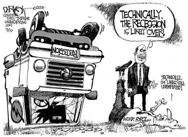 Recession Likely Over Cartoon
