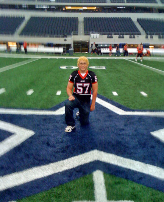 091122 Zach in Star at Cowboys Stadium