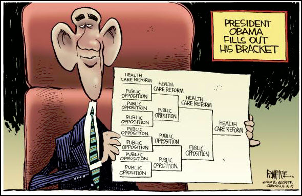 100321 Obama Fills Out His Bracket and Healthcare Wins