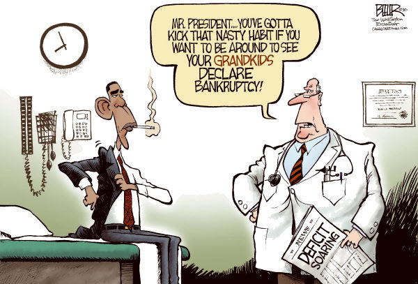 100329 Political Cartoon Medical Advice for Obama About the Deficit