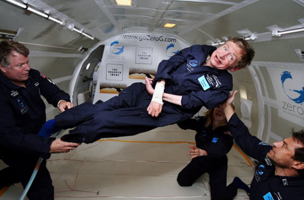 Hawking in a Zero Gravity Plane