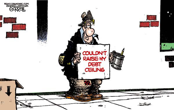 110723 Couldn't Raise My Debt Ceiling - Cartoon by Gorrell