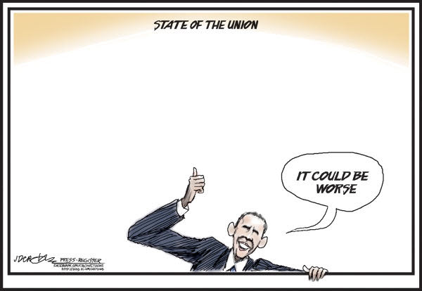 120129 State of the Union - JD Crowe Political Cartoon