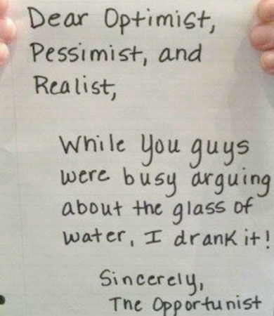Pessimist optimist realist